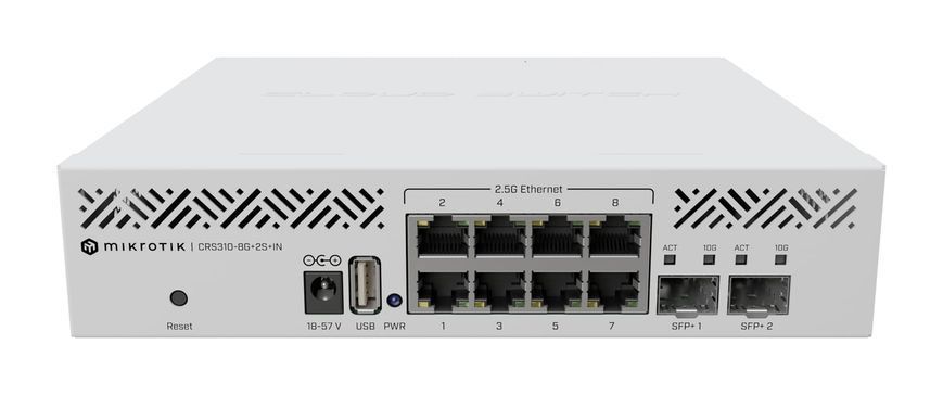 Коммутатор управляемый уровня 3 Mikrotik CRS310-8G+2S+IN 518633ua фото