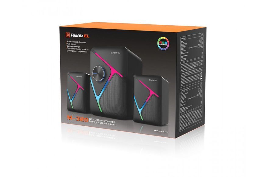 Акустические колонки Real-El M-320 Black 577249ua фото