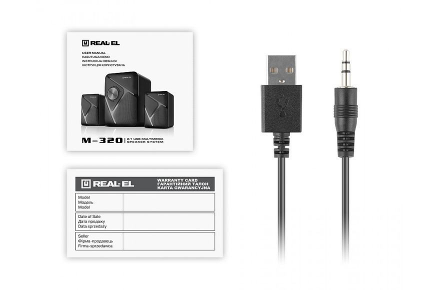 Акустические колонки Real-El M-320 Black 577249ua фото