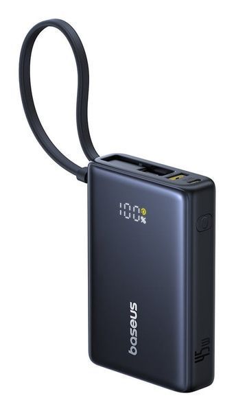 Зовнішній акумулятор (павербанк) Baseus PicoGo Digital Display 10000mAh 45W Black (P10076803123-00) 613605ua фото