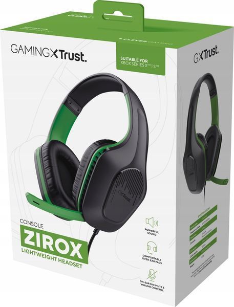 Навушники з мікрофоном Trust GXT 415X Zirox Black/Green (24994) 548214ua фото