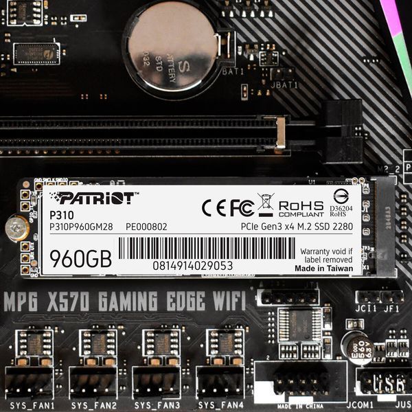 SSD накопичувач Patriot P310 960 GB (P310P960GM28) 364781ua фото