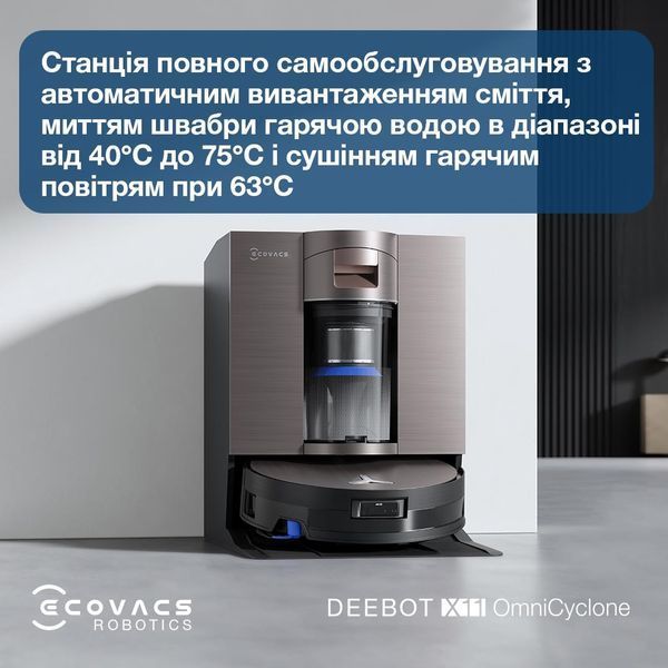 Робот-пилосос Ecovacs Deebot X11 Omni Black 617601ua фото