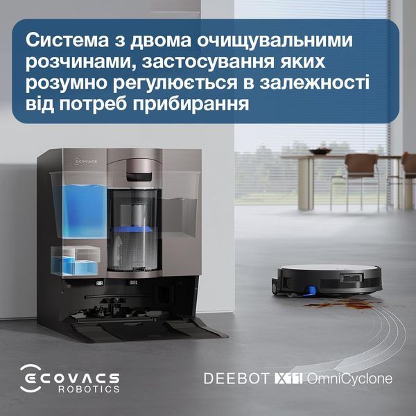 Робот-пилосос Ecovacs Deebot X11 Omni Black 617601ua фото