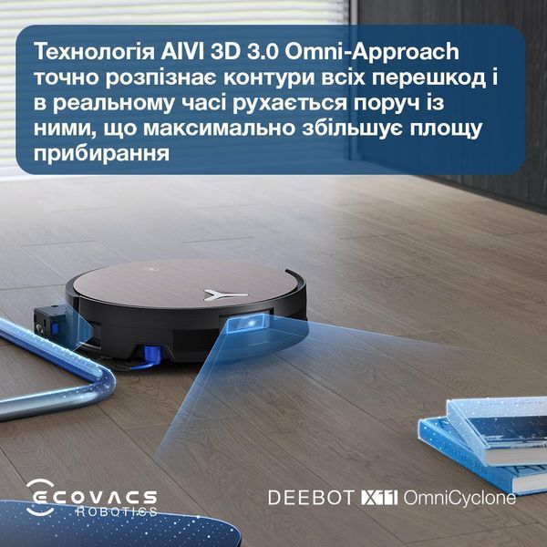 Робот-пилосос Ecovacs Deebot X11 Omni Black 617601ua фото