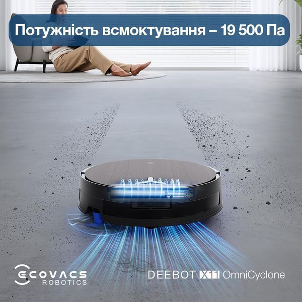 Робот-пилосос Ecovacs Deebot X11 Omni Black 617601ua фото