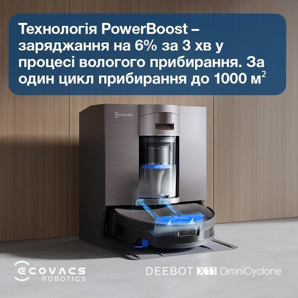 Робот-пилосос Ecovacs Deebot X11 Omni Black 617601ua фото