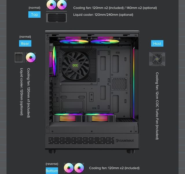 Корпус GameMax Vista COC AB 628411ua фото