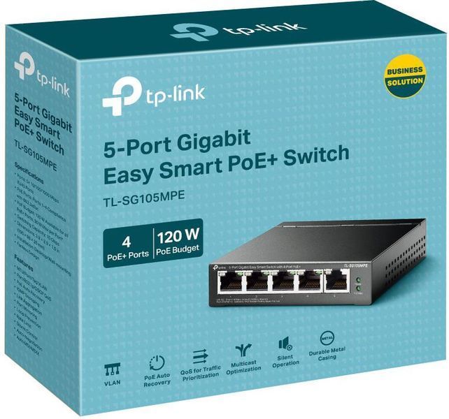 Комутатор керований рівня 2 TP-Link 5p TL-SG105MPE 477104ua фото