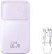 Зовнішній акумулятор (павербанк) Baseus Digital Comet Display 10000mAh 22.5W Purple (PPMD020005) 619628 фото 7