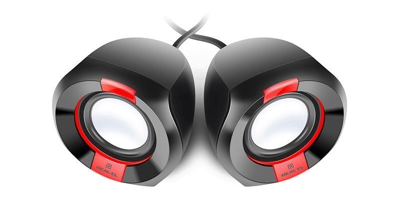 Мультимедійна акустика Real-El S-50 Black/Red (EL121100008) 579092ua фото