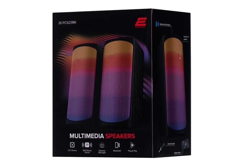 Мультимедійна акустика 2E PCS231 RGB Matrix 2.0 USB Black (2E-PCS231BK) 623298ua фото