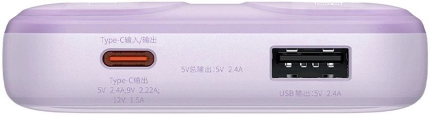 Зовнішній акумулятор (павербанк) Baseus Digital Comet Display 10000mAh 22.5W Purple (PPMD020005) 619628 фото
