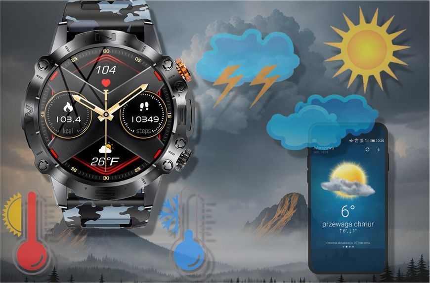 Смарт-годинник Gravity GT20-5 Black 621766 фото