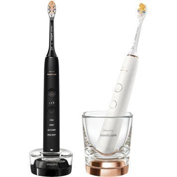 Набір із 2-х електричних зубних щіток Philips Sonicare DiamondClean 9000 Pink&Black HX9914/69 579171ua фото