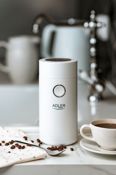 Кофемолка Adler AD 4446 White/Silver 501989 фото