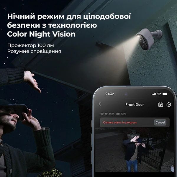 IP-камера відеоспостереження Baseus Security N1 Outdoor Camera 2K White (S0ST002130) 626935ua фото