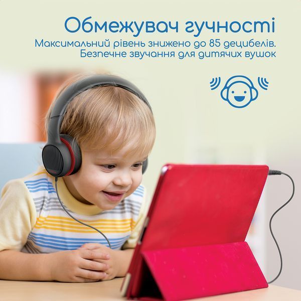 Навушники без мікрофону Promate Simba Black/Red (simba.onyx) 579301ua фото