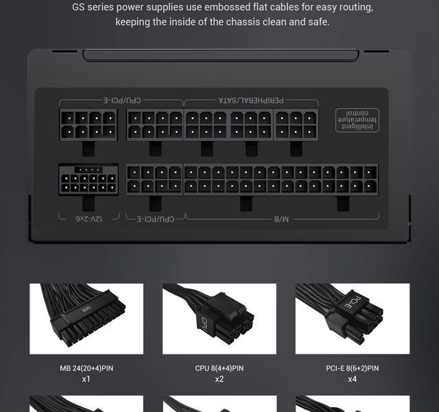 Блок живлення GameMax GS-850G V25 Black 630412ua фото