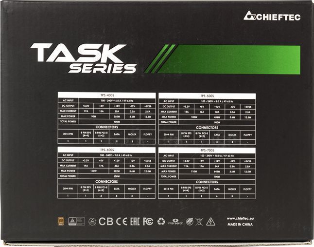 Блок живлення Chieftec Task-Series TPS-500S 345311ua фото