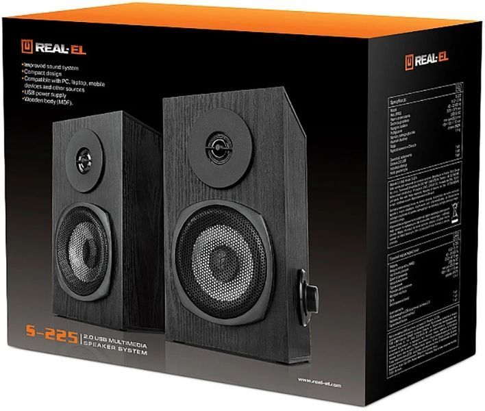 Компьютерные колонки Real-El S-225 Black 578251ua фото