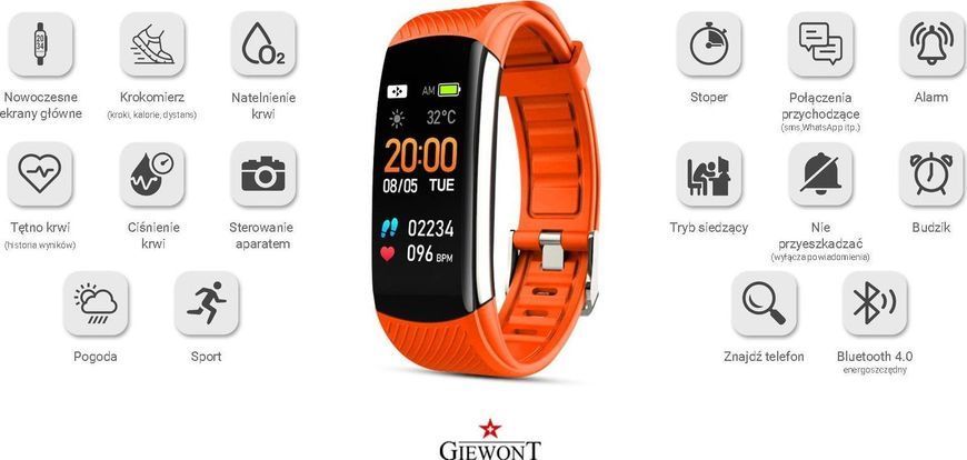 Фітнес-браслет Giewont GW200-9 Black 622163 фото