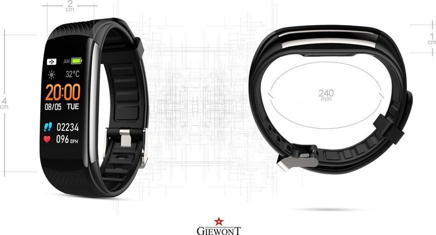 Фітнес-браслет Giewont GW200-9 Black 622163 фото