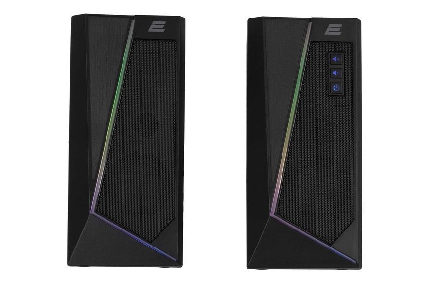 Мультимедійна акустика 2E PCS233 RGB 2.0 USB Black (2E-PCS233BK) 623299ua фото
