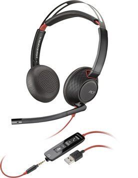 Наушники с микрофоном Poly BlackWire 5220 USB-A HS Stereo Black (80R97AA) 507423 фото