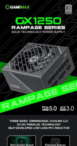 Блок живлення GameMax GX-1250 Pro BK 630413ua фото