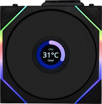 Вентилятор Lian Li Uni Fan TL Wireless LCD 120 Blade Black (G99.12TLLCD1W1B.00) 600100 фото