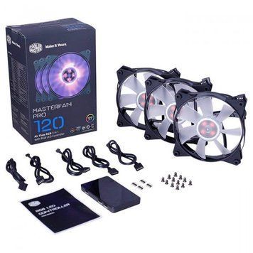 Вентилятор Cooler Master MasterFan Pro 120 Air Flow RGB with Controller (MFY-F2DC-113PC-R1) 627829ua фото