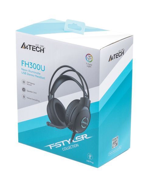 Навушники з мікрофоном A4Tech FH300U Black 579327ua фото