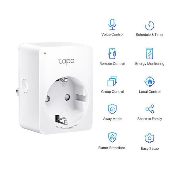 Умная розетка TP-Link Tapo P110 Wi-Fi 1-pack 580325ua фото