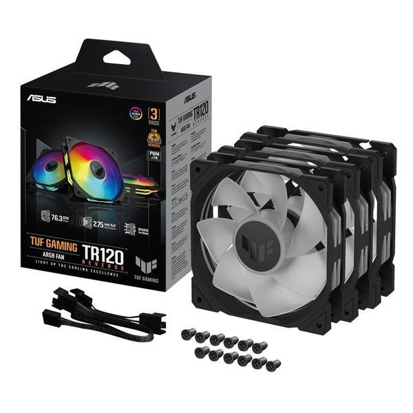 Вентилятор Asus TUF Gaming TR120 ARGB Reverse Fan Triple Pack (90DA00D0-B09020) 516659ua фото