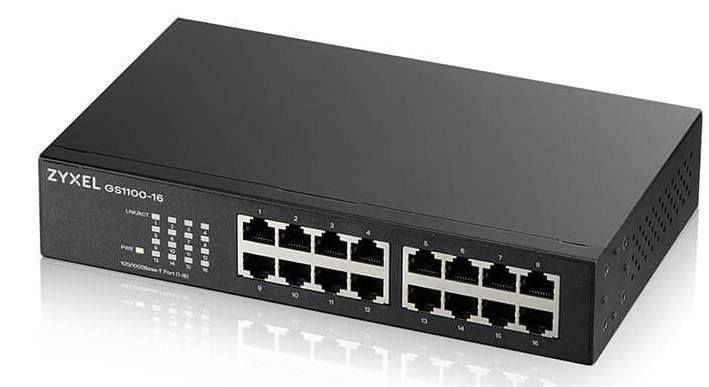 Коммутатор неуправляемый Zyxel GS1100-16 (GS1100-16-EU0103F) 372590ua фото