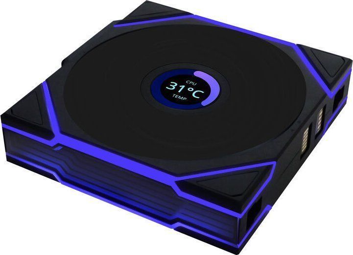 Вентилятор Lian Li Uni Fan TL Wireless LCD 120 Blade Black (G99.12TLLCD1W1B.00) 600100 фото