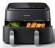 Мультипіч (аерофритюрниця) Philips Dual Airfryer 3000 Series NA351/00 510577 фото 3