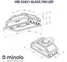 Витяжка вбудована Minola HBI 52621 WH GLASS 700 LED 627865ua фото