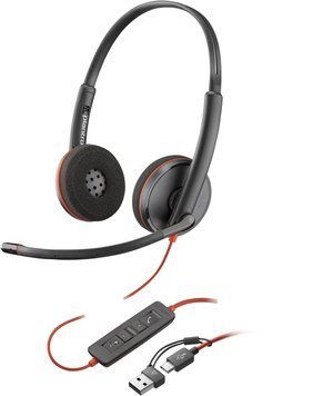Навушники з мікрофоном Poly Blackwire 3220 Black (8X228AA) 507416ua фото