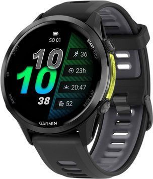 Смарт-часы Garmin Forerunner 970 Carbon Gray DLC Titanium w. Black Case and Black/Translucent W. Band (010-02969-00/10) 621701 фото