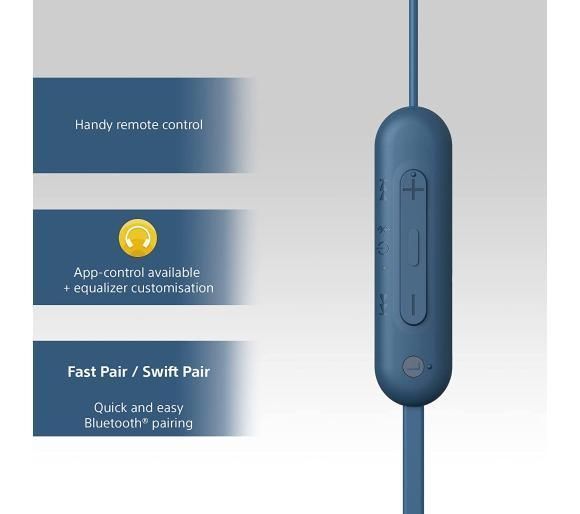 Наушники с микрофоном Sony WI-C100 Blue (WIC100L.CE7) 361936ua фото