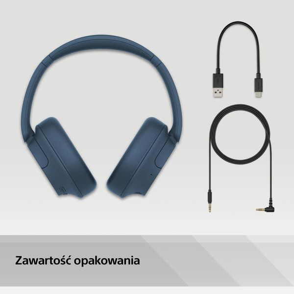Наушники с микрофоном Sony WH-CH720 Blue 461474 фото