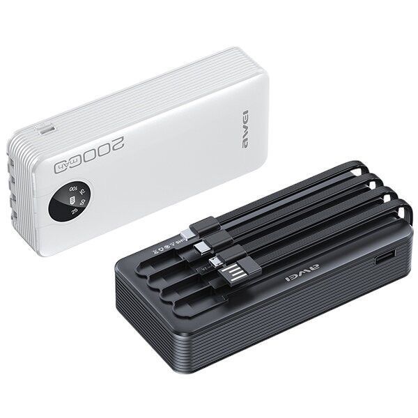 Внешний аккумулятор (павербанк) Awei P134K 20000mAh Black 619612 фото