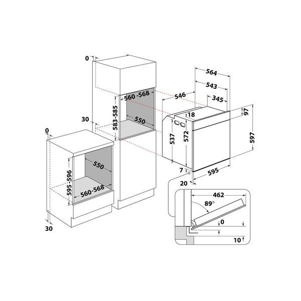 Духовка електрична Whirlpool WOI5S8PPM1SBA 572622ua фото