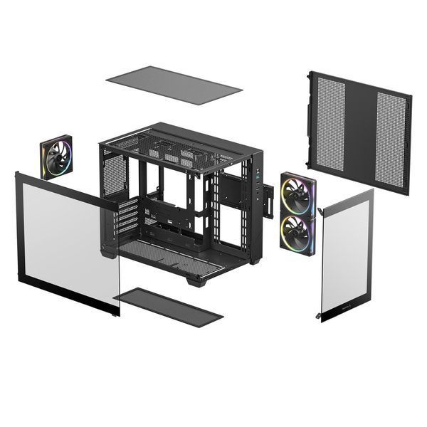 Корпус Deepcool CG330 3F Black (R-CG330-BKNGM3-G) 623077ua фото