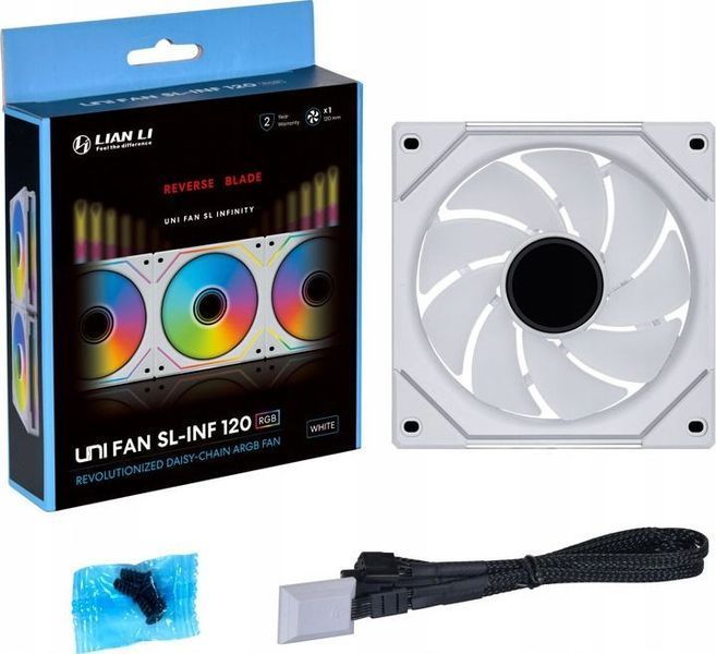 Вентилятор Lian Li Uni Fan SL-INF 120 Reverse Blade White (UF-RSLIN120-1W) 525919 фото