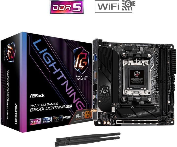 Материнська плата ASrock B650I Lightning WiFi 509183ua фото