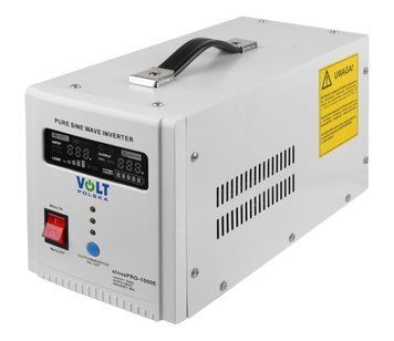 Гібридний ДБЖ/інвертор Volt Polska Sinus Pro 1000E 12V 220V (3SP091012E) 459827 фото