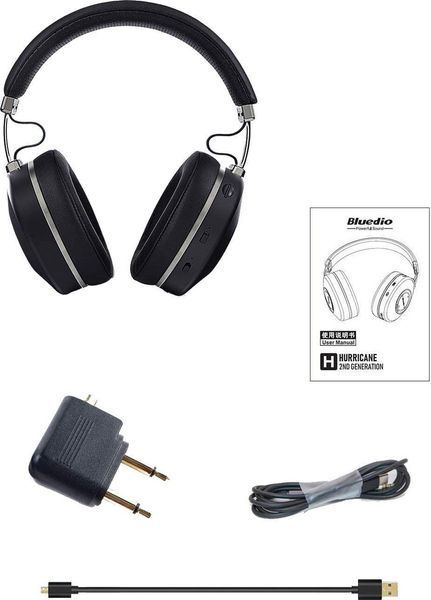 Навушники з мікрофоном Bluedio H2 Black 359179 фото